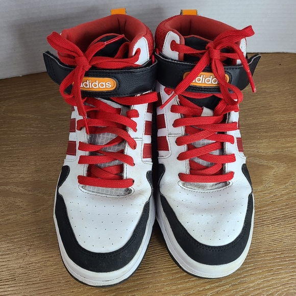 Adidas Men's Top Ten  High Top Sneakers, Size: 8 Color: White with Black Cover - Picture 14 of 15